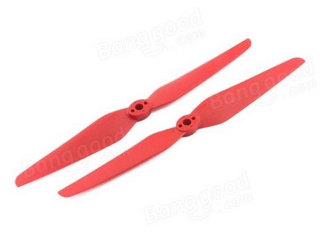 Kingkong 6535 CW CCW red PC Fiberglass Propellers for Mulicopter (1 CW, 1CCW) [1029148-r]
